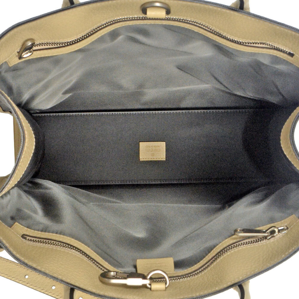 GUCCI Gray Leather Tote Bag - Picture 6 of 8